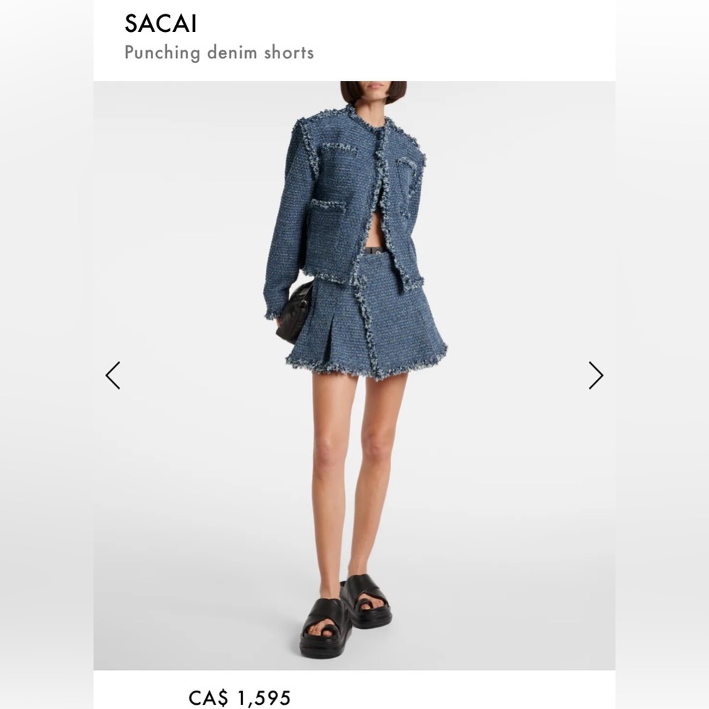 Sacai denim skirt